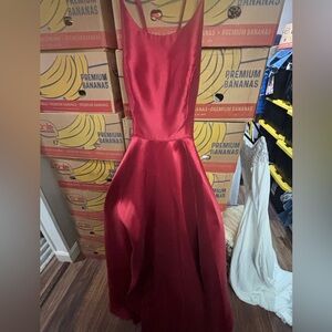 Wine size 10 bridal ball gown spaghetti straps heavier adjustable bridesmaid